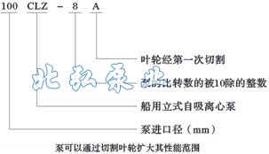 CLZ係列船用立式自吸離心泵型號含義